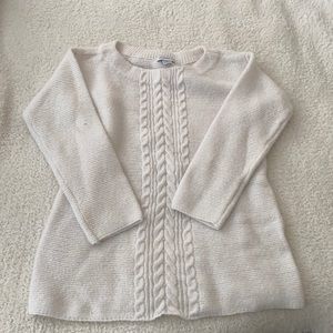 White soft knit sweater